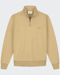 Heren Signature Zip Sweater Beige