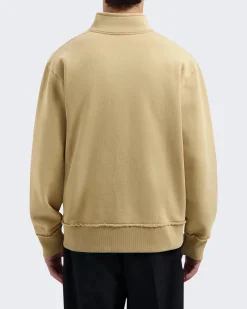 Heren Signature Zip Sweater Beige