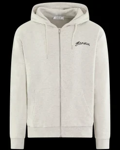 Heren Signature Zip-Up Hoodie Grijs