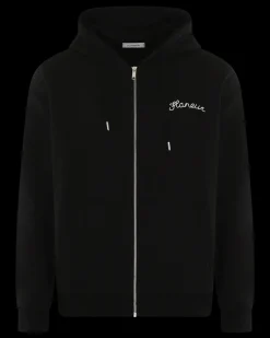 Heren Signature Zip-Up Hoodie Zwart