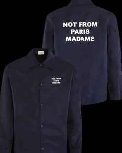 Heren Slogan Jacket Blauw