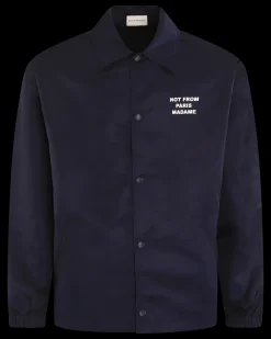 Heren Slogan Jacket Blauw