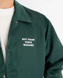 Heren Slogan Jacket Groen