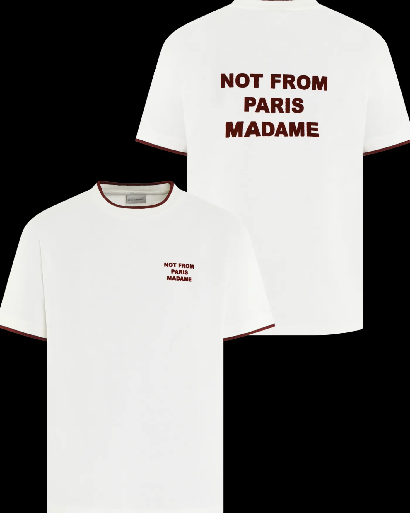 Heren Slogan Piqué T-Shirt Wit