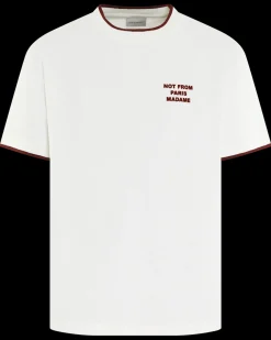 Heren Slogan Piqué T-Shirt Wit