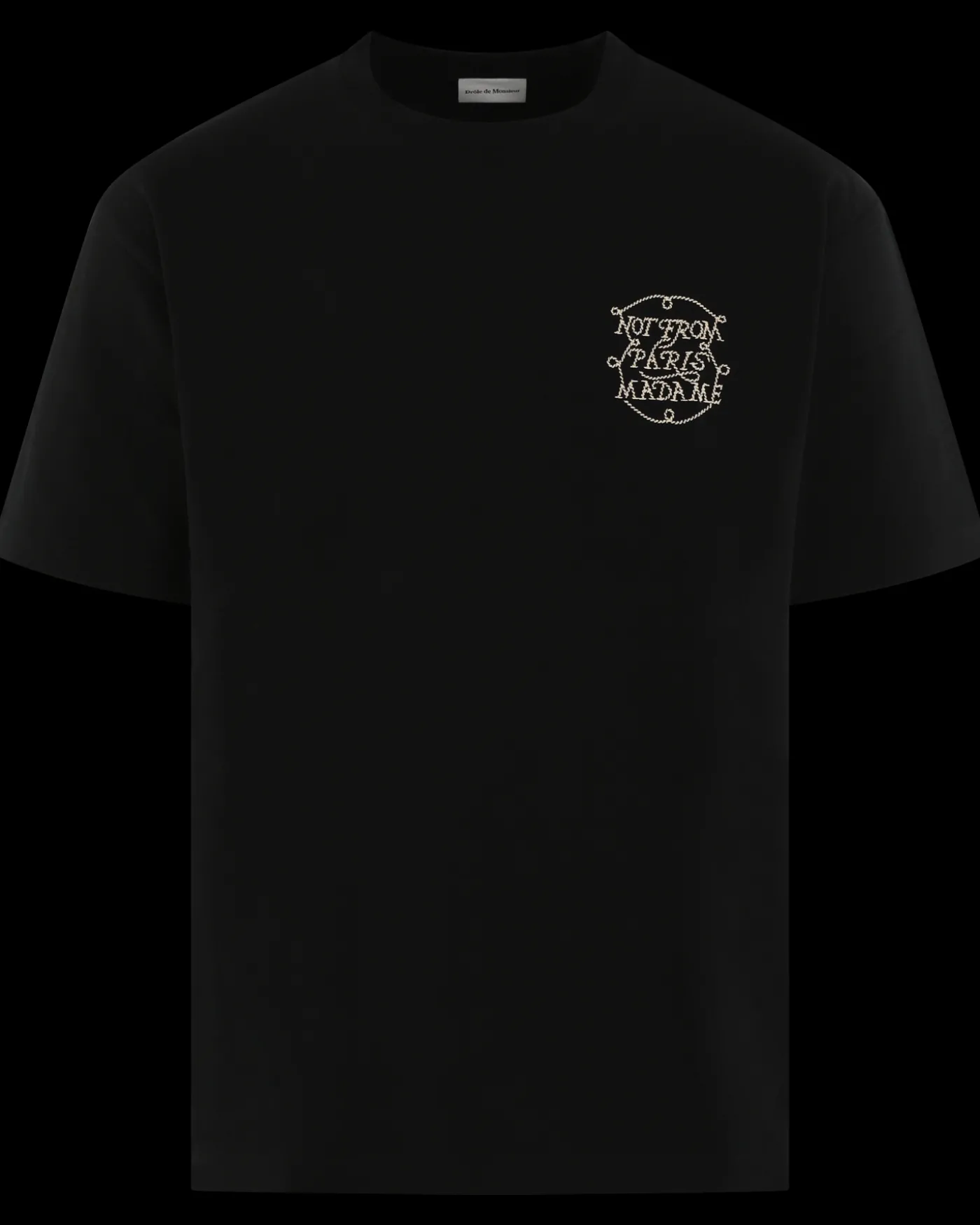Heren Slogan Tresses T-Shirt Zwart