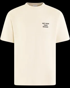 Heren Slogan T-Shirt Beige