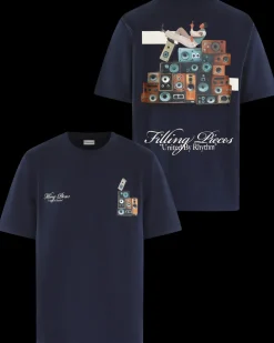 Heren Speaker Wall T-Shirt Blauw