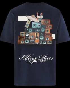 Heren Speaker Wall T-Shirt Blauw