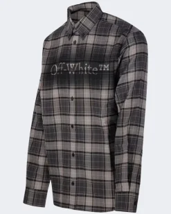 Heren Spray Book Check Shirt Grijs