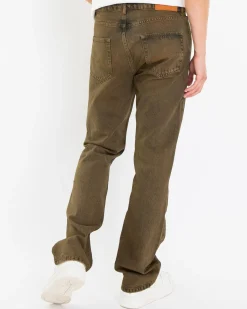 Heren Straight Jeans Beige