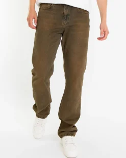 Heren Straight Jeans Beige