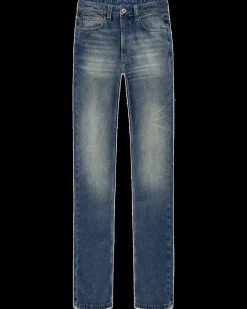Heren Straight Jeans Blauw
