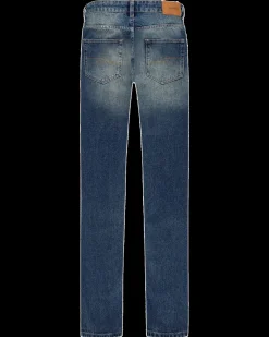 Heren Straight Jeans Blauw