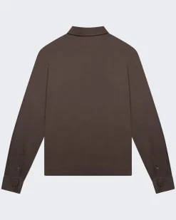 Heren Supima Polo Zip Collar L/S