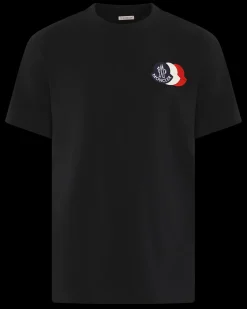 Heren Tricolor Logo T-Shirt Blauw