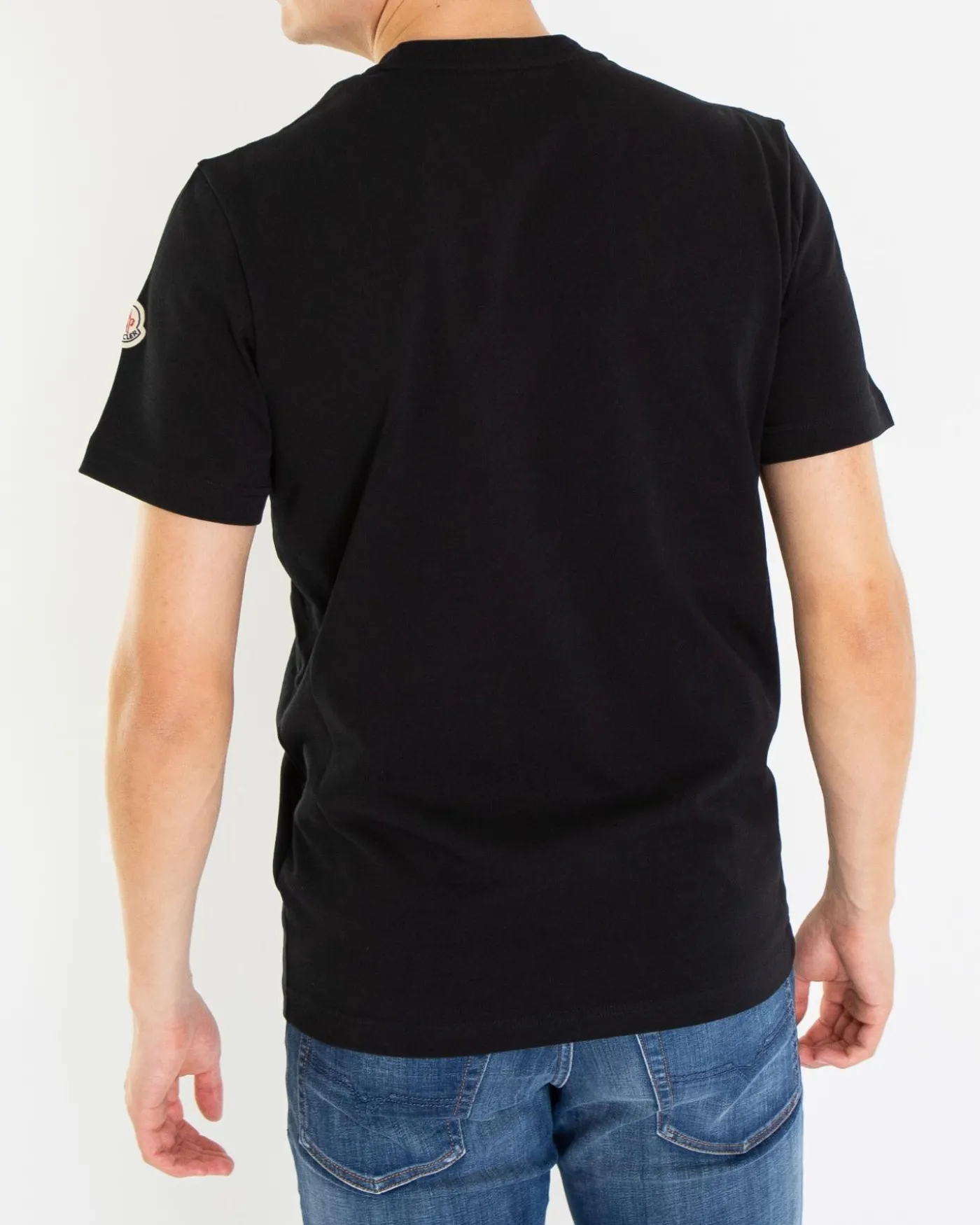 Heren Tricolor Logo T-Shirt Blauw