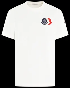 Heren Tricolor Logo T-Shirt Wit