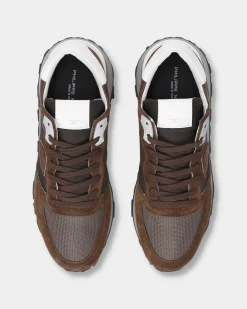 Heren Tropez Haute Sneaker Bruin