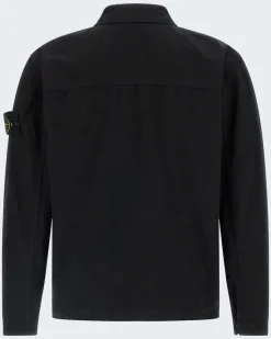 Heren Two way Zip Overshirt Zwart