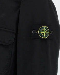 Heren Two way Zip Overshirt Zwart