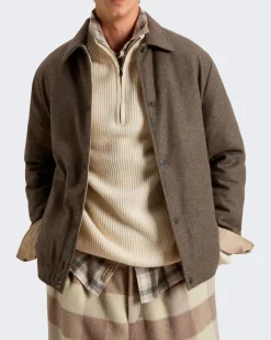 Heren Wool Keating Shirt Jack Grijs