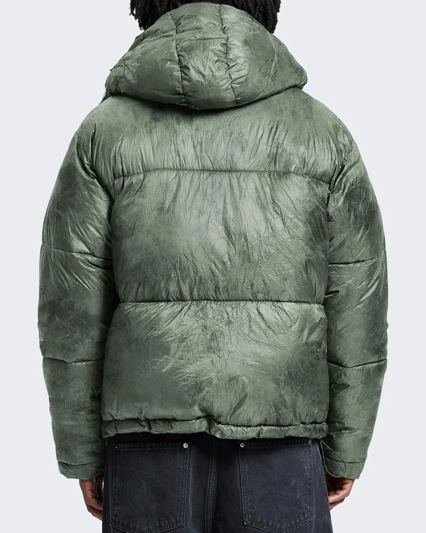 Heren Wrinkled Puffer Jacket