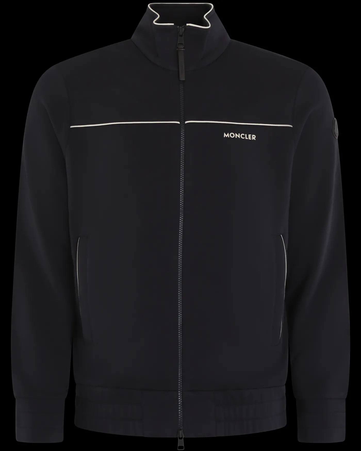 Heren Zip Up Cardigan Zwart