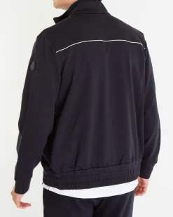 Heren Zip Up Cardigan Zwart