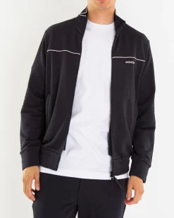 Heren Zip Up Cardigan Zwart