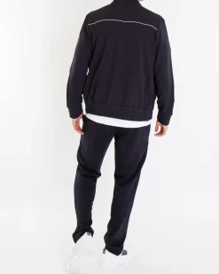 Heren Zip Up Cardigan Zwart