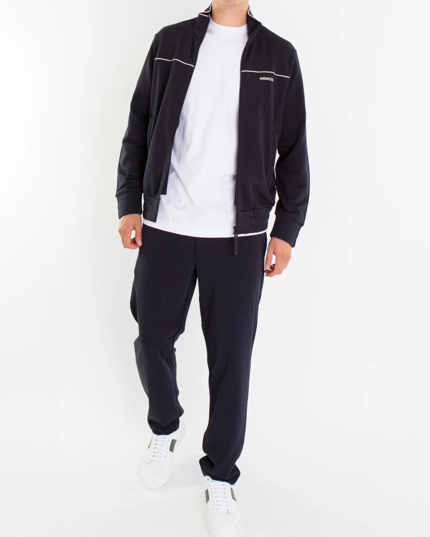 Heren Zip Up Cardigan Zwart
