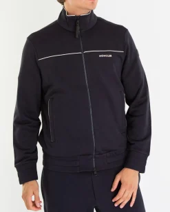 Heren Zip Up Cardigan Zwart