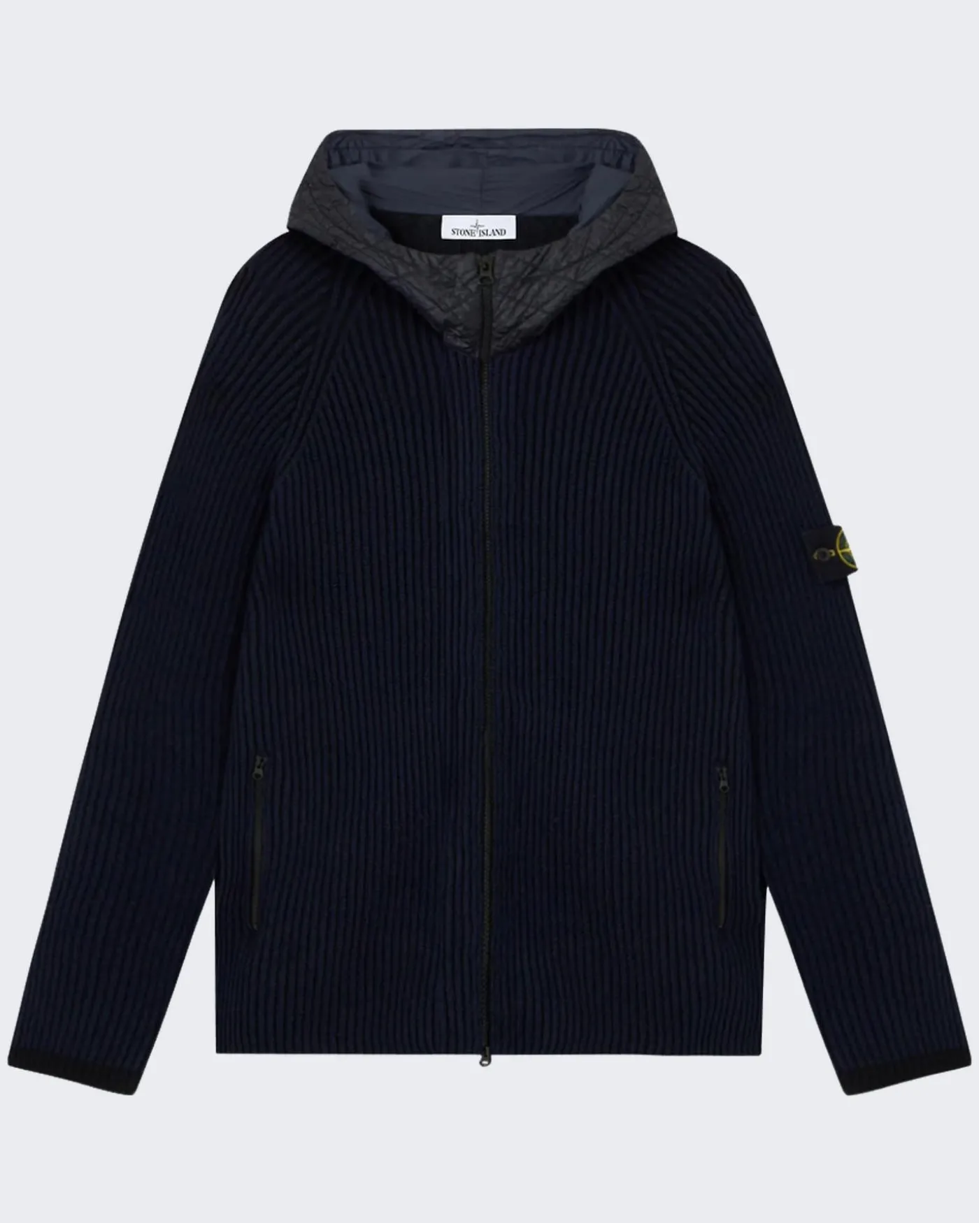 Heren Zip-up Hooded Sweater Blauw