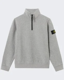 Kids Haf-Zip Sweater Grijs