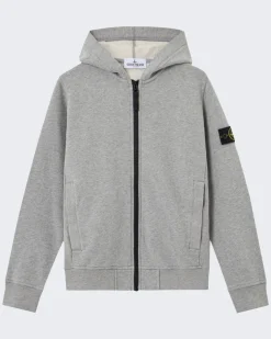 Kids Zip-up Hooded Sweater Grijs